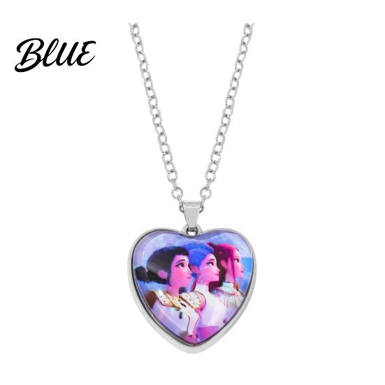 Heart Necklace Korea Pop Pendant Anime Movie Hunters Design Jewelry