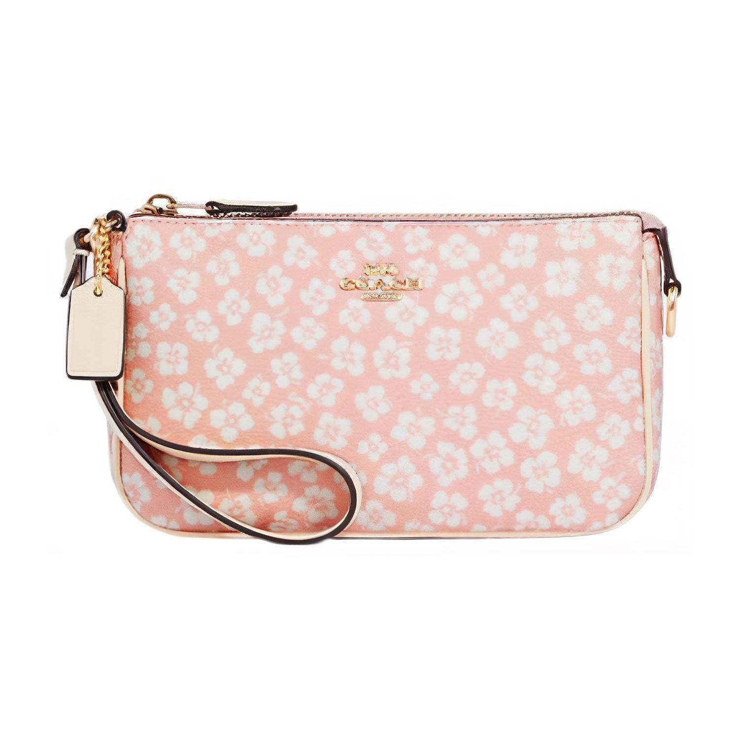 Coach Nolita 19 Floral Zipper Closure Handbag Women handbag Pink White CA783-IMPMC Basic Set BagDust Bag 18790₽