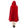 Kids Adult Polyester Windproof Plush Women Hooded Ponchos Xmas Cape Christmas Cloak Cosplay Costume
