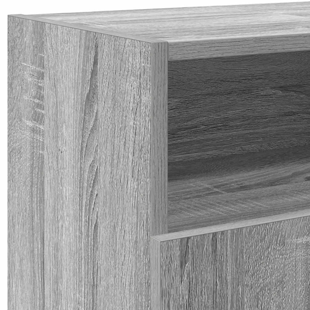 TV Stand with LED Lights Grey Sonoma 120 x 30 x 50 cm
