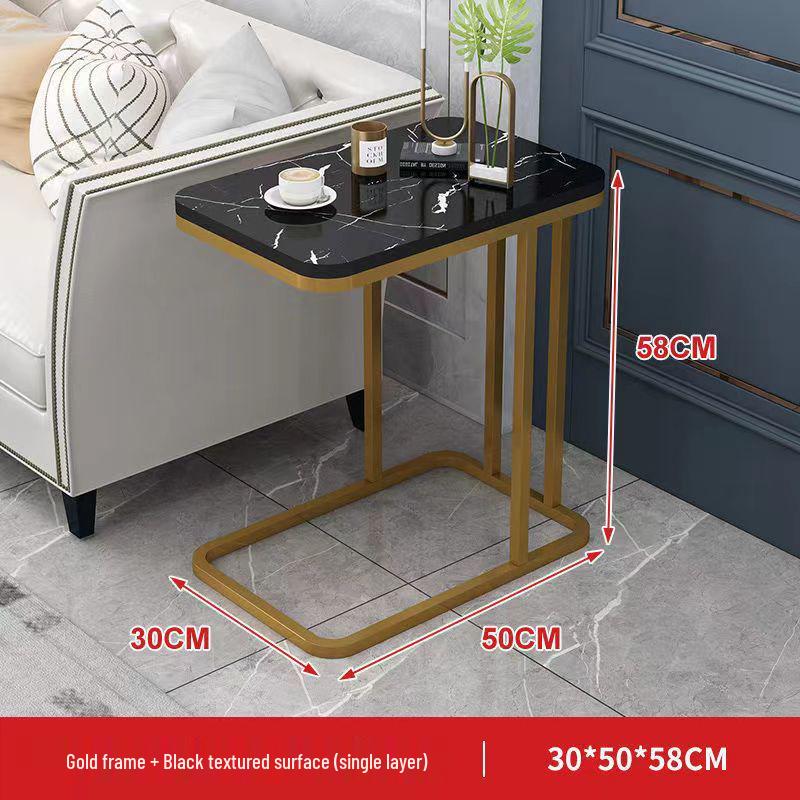 Compact Luxury Square Coffee Table: Elegant Side Table for Living Room or Bedroom