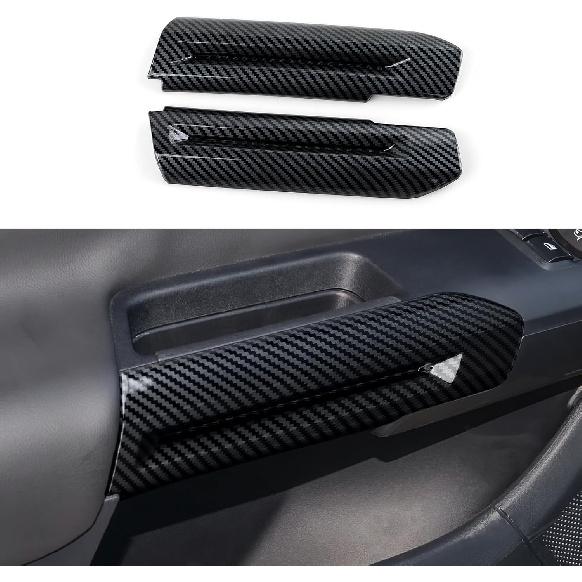 Car Center Console Armrest Storage Box Sticker ABS Carbon Fiber Decal Interior Trim Cover for Ford Mustang 2015-2026 / Shelby GT350 2015- / GT500 -