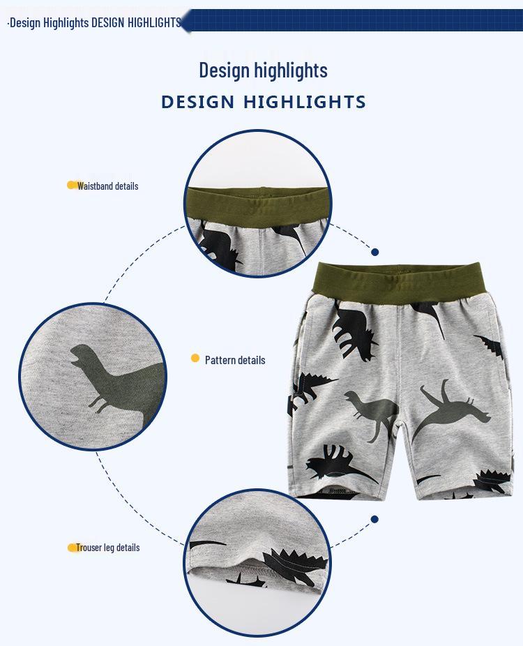 2024 Korean Style Kids' Mid-Length Summer Pants - Boys' & Baby Five-Point Pants