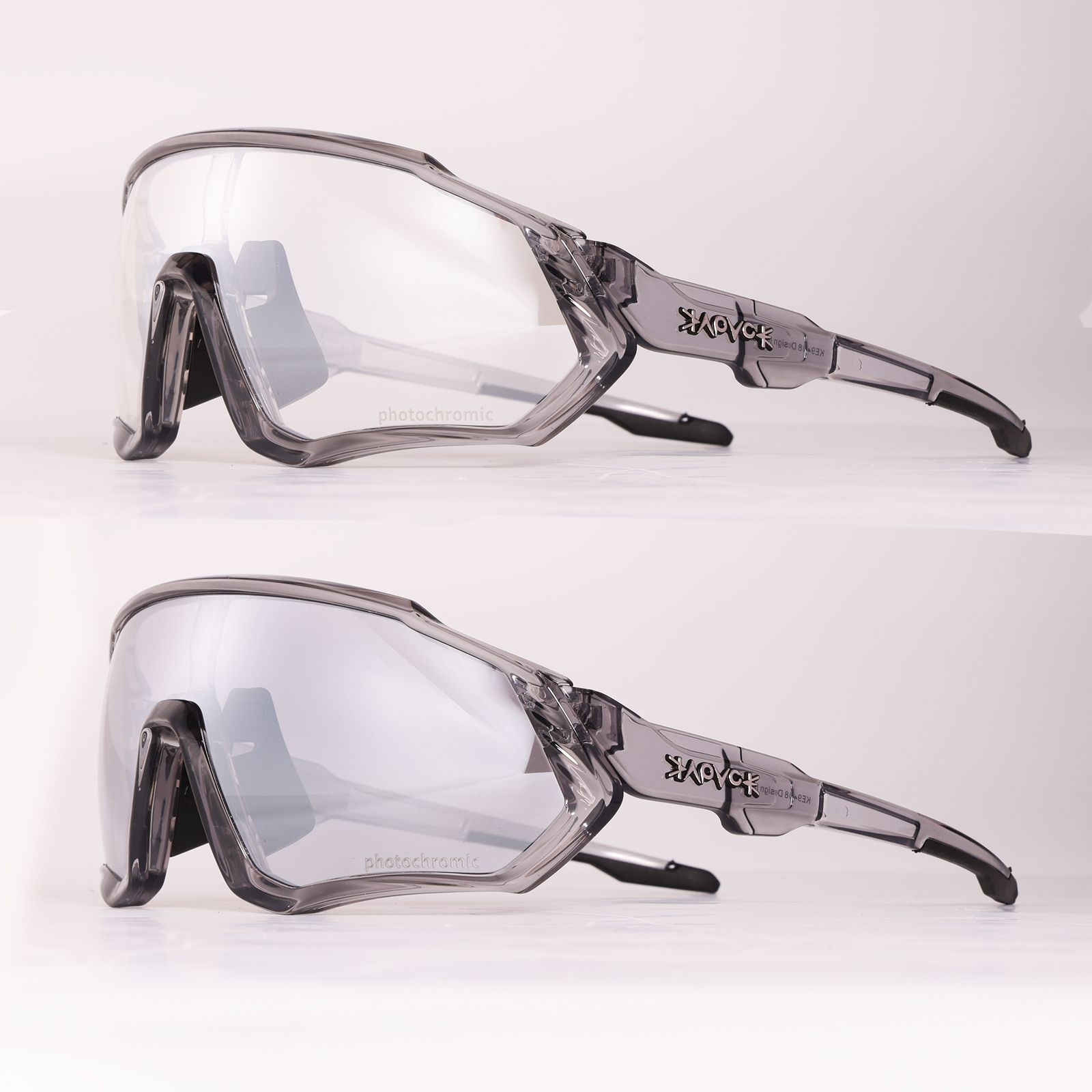 

kapvoe Color-changing cycling glasses for mountain and road bikes, windproof outdoor sports sunglasses for men and women TK9408-PH-SI-1L-60