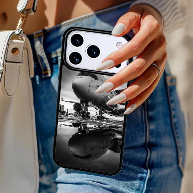 Airplane Aircraft Phone Case For iPhone 17 Air 14 15 13 12 Max Cover For Apple 14 15 16 16e 11 Pro Max Plus Coque