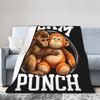 Team Punch Monkey and Oran-Mama Wool Blankets  Funny Throw Blanket for  Sofa Bedding Lounge 200x150cm Quilt,