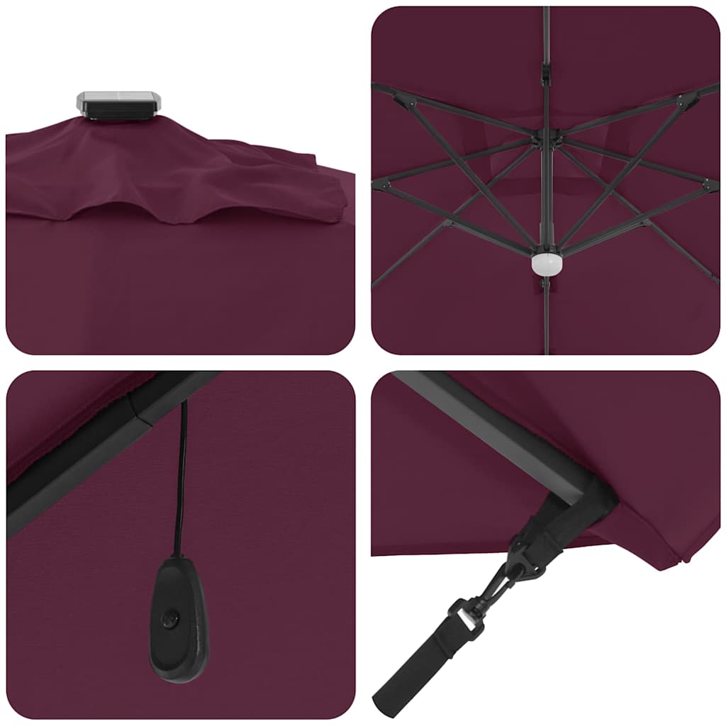 Sun Umbrella Bordeaux Red 351 X 250 X 253 Cm