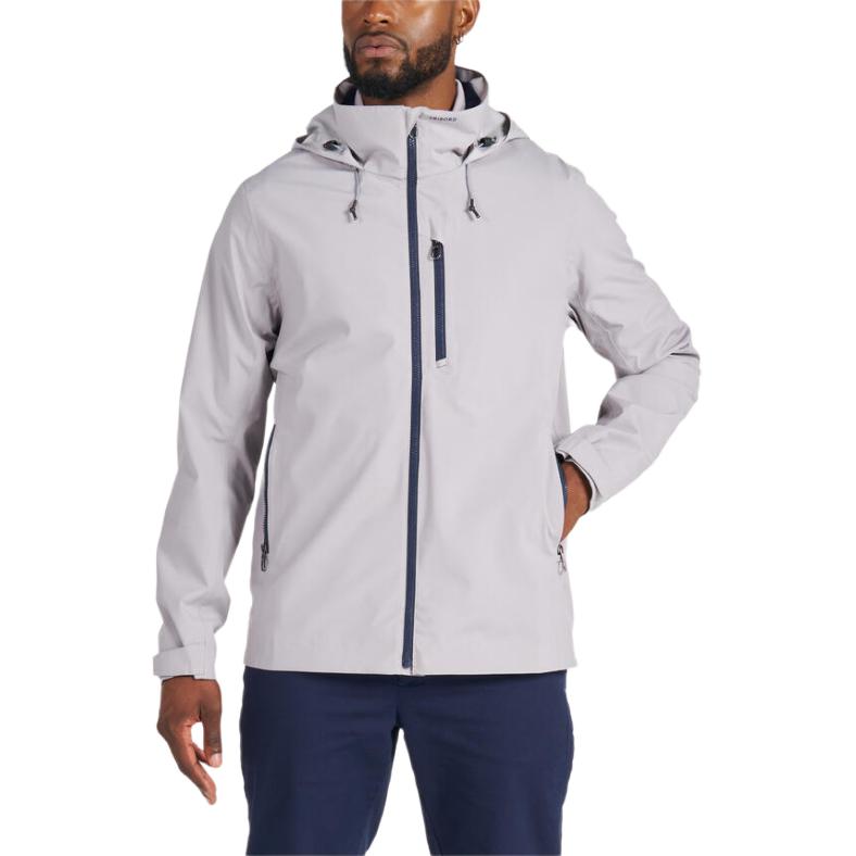 Decathlon TRIBORD SAILING 300 Solid Color Breathable Waterproof Windproof Zip Jacket Men's Silver Grey