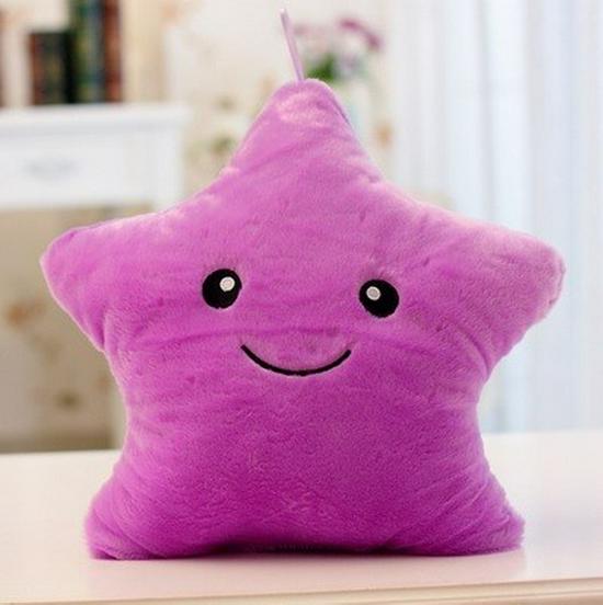 Colorful Luminous Star & Heart Pillow - Cute Christmas & Birthday Gift Decoration