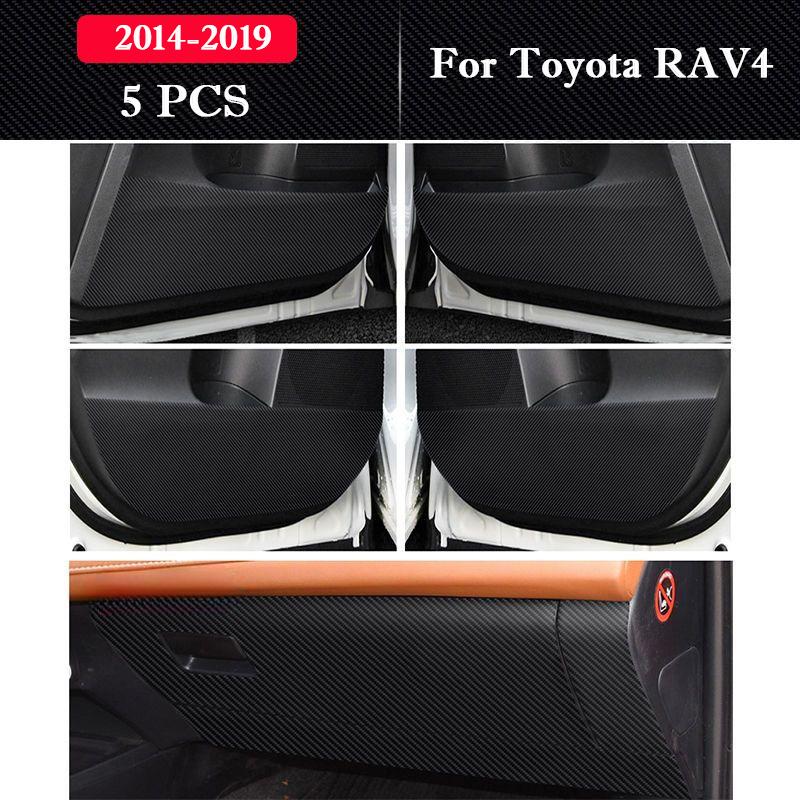 For Toyota RAV4 2014-2026 Car Door Anti Kick Pad Glove Box Protection Stickers Interior Accessories Scratch Resistant Film