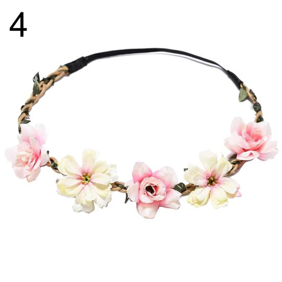 Fashion Artificial Flower Headband Garland Wreath Wedding Party Bridal Headpiece