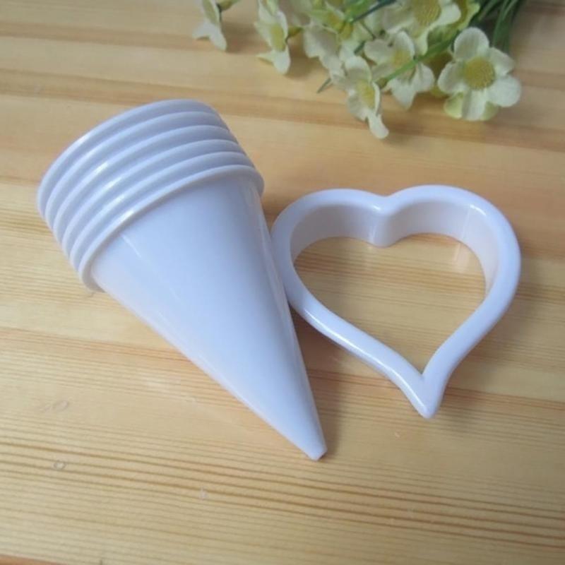 6pcs/set Plastic Calla Lily Flower Cake Mold Fondant Cookie Cutter Cake Decorating Mold DIY Wedding