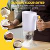 Electric Flour Sifter, Battery Operated Flour Sifter for Baking with Dough Scraper, Ergonomical Handle Flour Sieve for Cooking, Pastry Baking, Easy