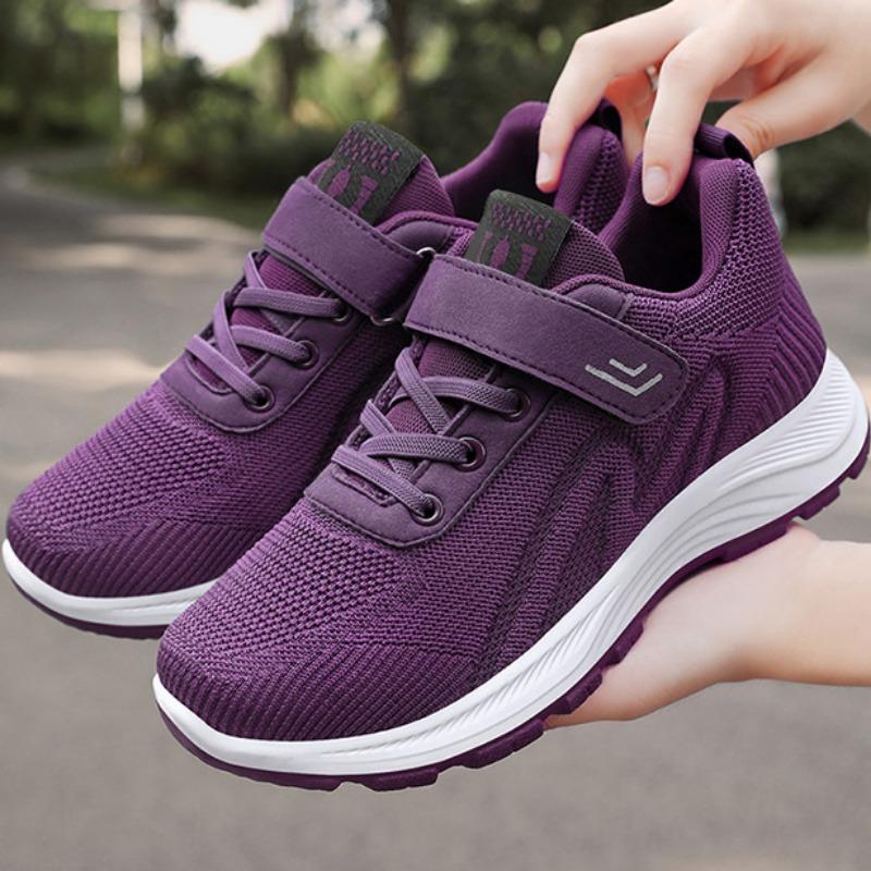 

Модная женская спортивная обувь, кроссовки для бега, женские дышащие кроссовки, летняя легкая сетчатая нескользящая обувь для отдыха на шнуровке 41 фиолетовый