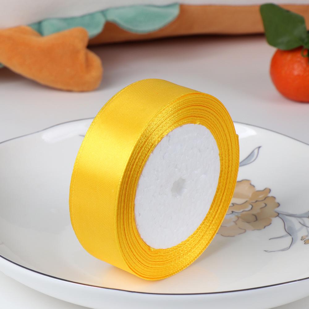 2.5cm Polyester Satin Ribbon for Cake Decoration, DIY Handmade Gift Box, and Gift Packaging.
