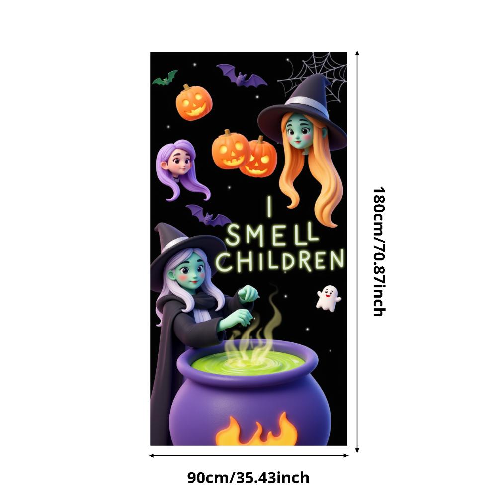 Halloween Banner Kessel Kürbis Banner Halloween Party Banner Farbenfrohes Design für Halloween Party Themenparty