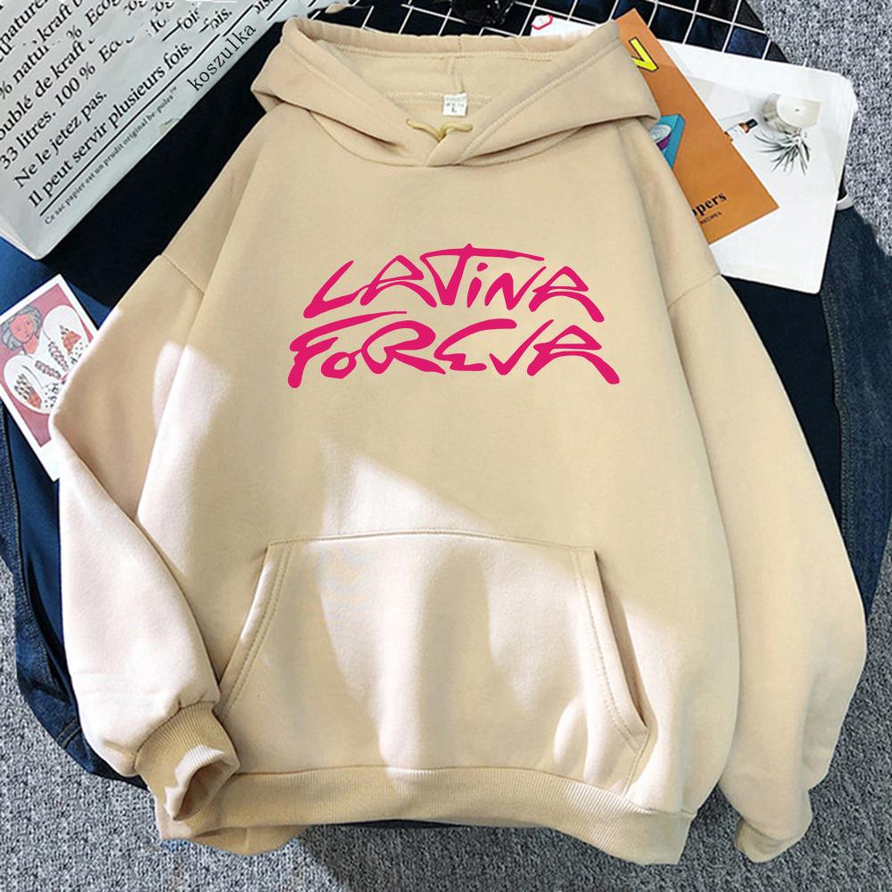 Karol G LATINA FOREVA Hoodie 2025 New Song Retro Women/men Hoodies Funny Autumn Winter Clothes Aesthetic Sweatshirt Vintage