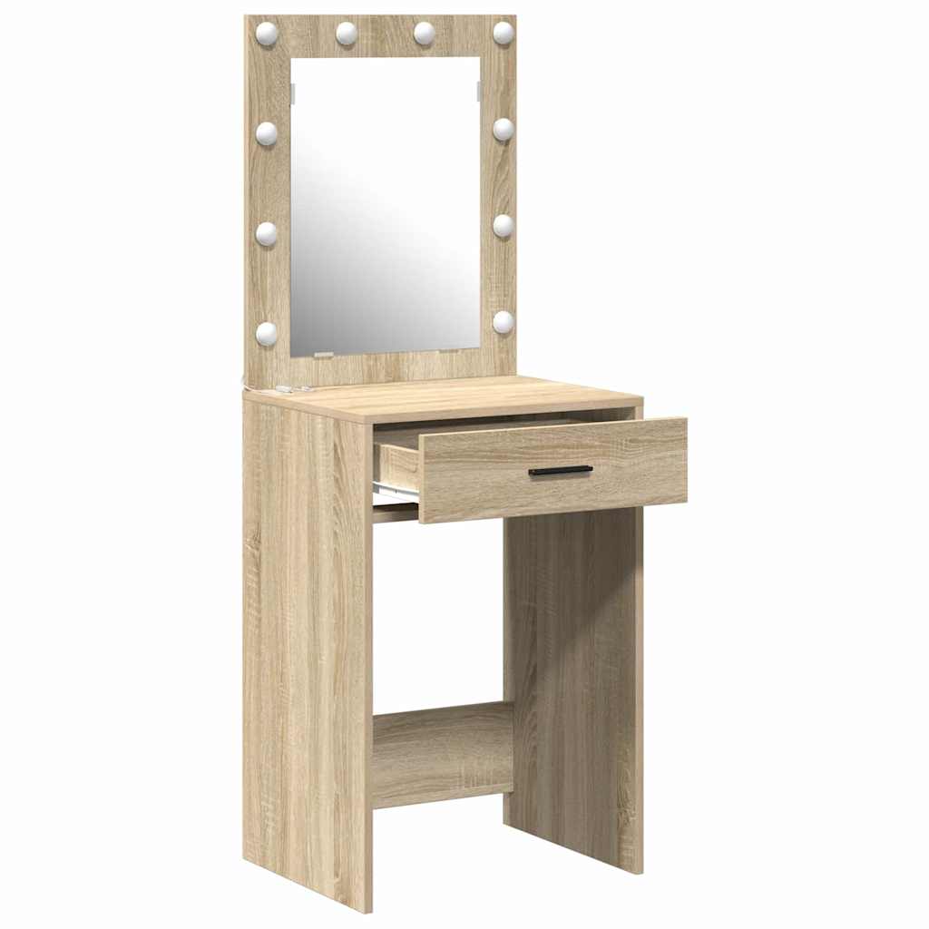 Makeup Table in Sonoma Oak 50 x 41 x 135 cm Engineered Wood