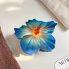 Double-sided Printing Hibiscus Flower Hair Claw Hawaiian Flower Hair Clip  For Girls