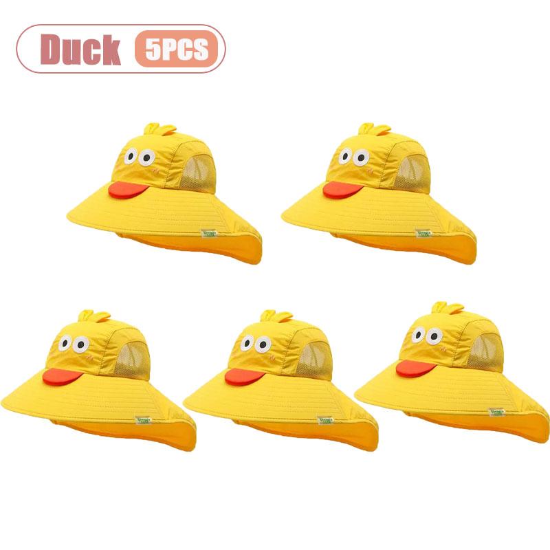 1-10 STuks Zomer Kinderen UV Bescherming Zon Hoed Baby Peuter Bucket Hoed Brede Rand Ademend Buiten Pet voor Jongens Meisjes