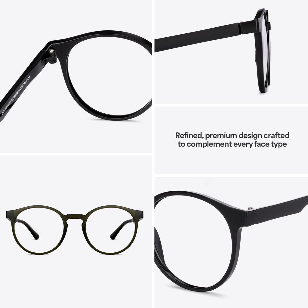 LENSKART BLU | Zero Power Blue Cut Computer Glasses | Anti Glare, Lightweight & Blocks Harmful Rays | UV Protection Specs | Green | Men & Women|
