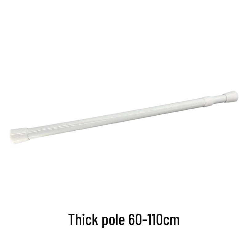 Telescopic No-Punch Hanging Clothes and Shower Curtain Rod