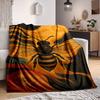 1pc Bee Swirls Blanket, Lightweight Flannel Throw Blanket for Sofa, Bed, Travel, Camping, Living Room, Office, Couch, Chair, and Bed