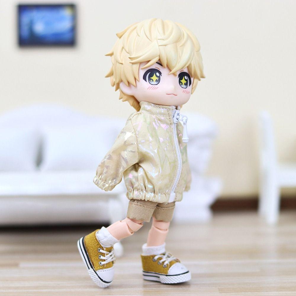 Casual Wear OB11 Doll Clothes Long-sleeved Jacket Mini Zipper Coat Doll Sunscreen Jacket  Girl Toy