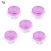 5PCS 2g 3g Empty Small Colorful Covers Clear Plastic Cosmetic Pot Jars with Lids for Face Cream Lip Balm Containers Travel