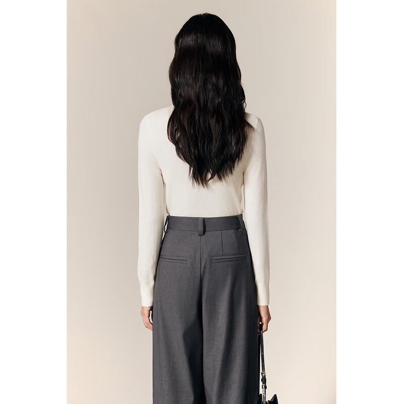 Gejin Women's High-Neck Long-Sleeve Knit Sweater