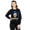 Disney Womens/Ladies Donald Duck Face Cotton Sweatshirt