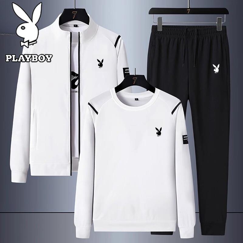 PLAYBOY Мужской спортивный костюм с худи большого размера 2XL