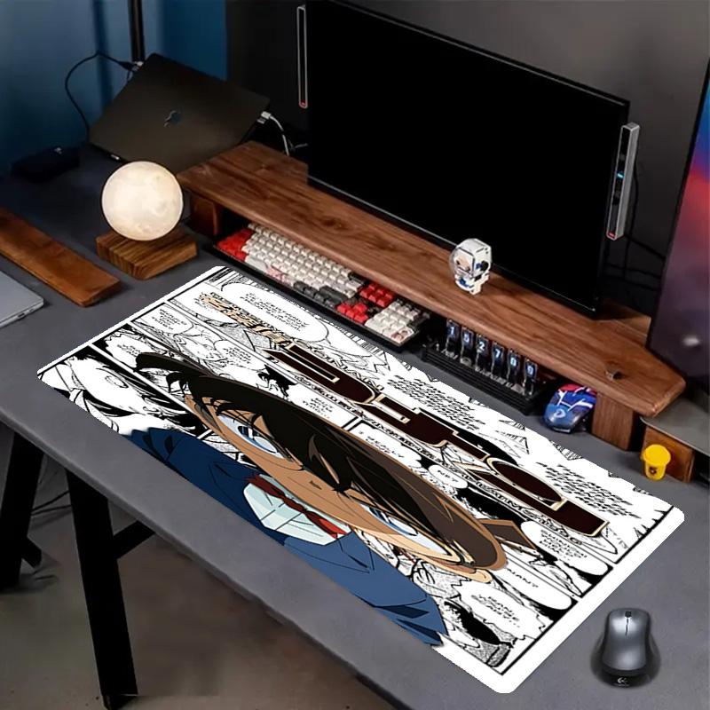 Detective Conan Druck Mauspads, Anti-Rutsch Schreibtisch Tastaturmatte, für PC Laptop Gaming Arbeiten Tägliche Nutzung, Coole Festival Überraschungsgeschenk
