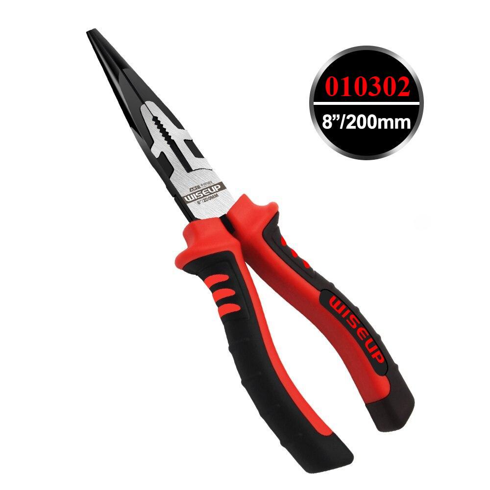 WISEUP 1pcs 6” 7” 8” Industrial Grade Steel Wire Cutter Universal Long Nose Nippers Diagonal Construction Pliers Hand Tool