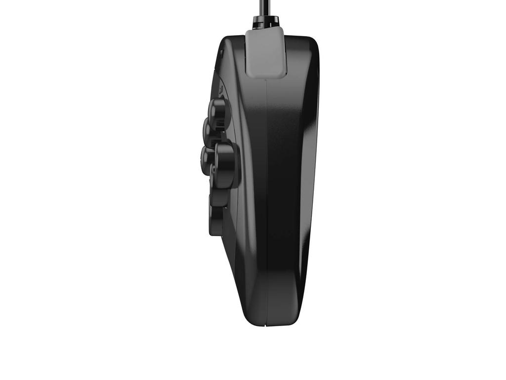 Offizieller Sega Saturn Gamepad-Controller, Offizieller Sega Saturn USB-Controller Arcade Pad Schwarz für 8-Tasten PC/Mac/Steam