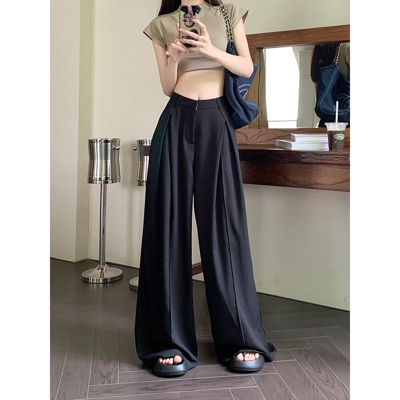 Fall Fancy Black Suit Pants