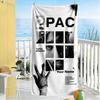 2pac Customized Name Beach Towel High Absorbency & Quick-Dry Portable for SwimmingBeachCamping Travel Beach AccessoriesGym