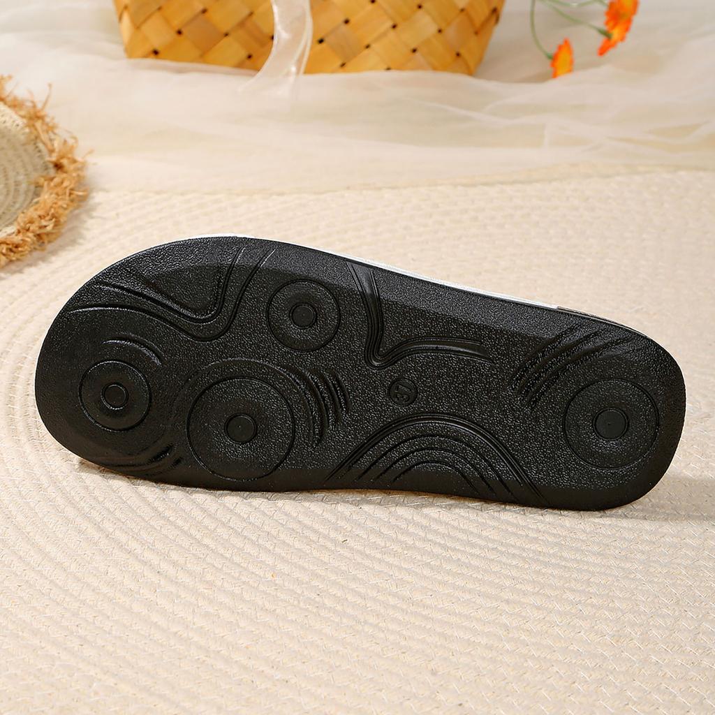 Women'S Chic Style Design Sandals Fashionable Casual Geometric Cutout Metal Flat Sandal Summer Sweat Shoes Sandalias De TacóN