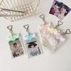 Love Heart Pendant Photo Photocard Frame Acrylic Card Cover Card Protective Case  Girls Gift