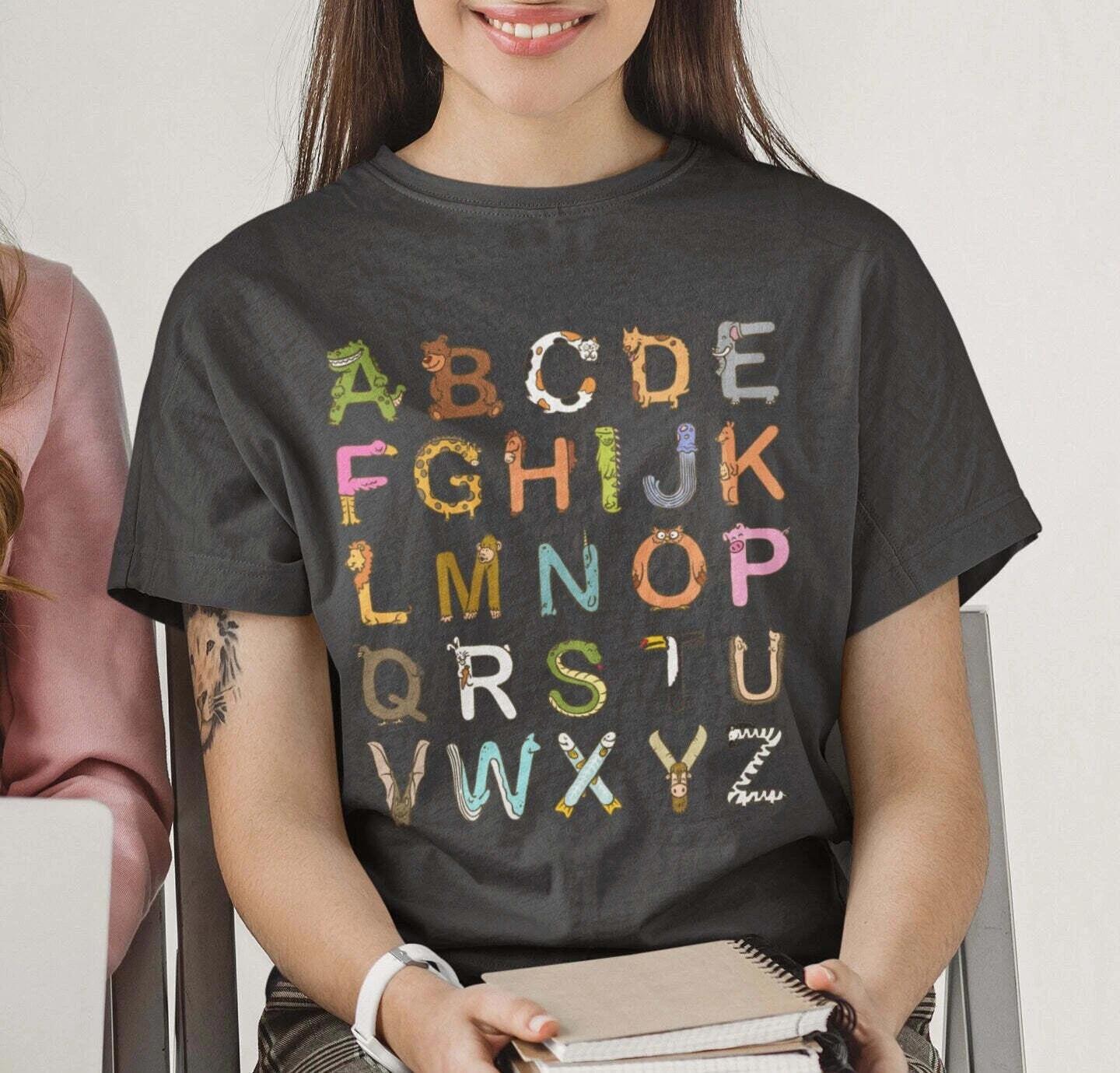Animals Alphabet Shirt 4XL