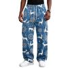 Men's Street Casual Loose Fit Comfortable Athletic Pants with Christmas Print