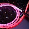 RGB Illuminated Data Cable, 100W Fast Charging with Cool Breathing Light Effect, USB Mobile Phone Charging Cable