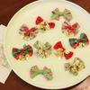 7Pcs Christmas Bow Xmas Tree Decoration Bell Bow Christmas Ornaments Bowknot Crafts New Year Navidad DIY Gift Wrapping Decor