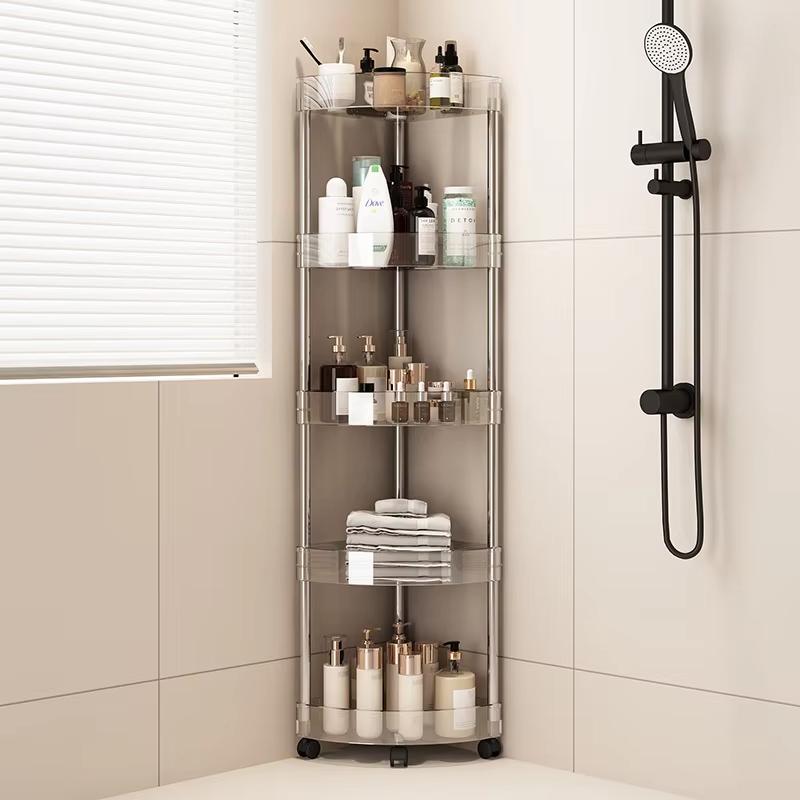 Bathroom Organizer Shelves Kitchen Home Large Capacity Storage Rack Acryl Cart Corner Cosmetic Skincare Shapoo Kids Toys Holder MIT