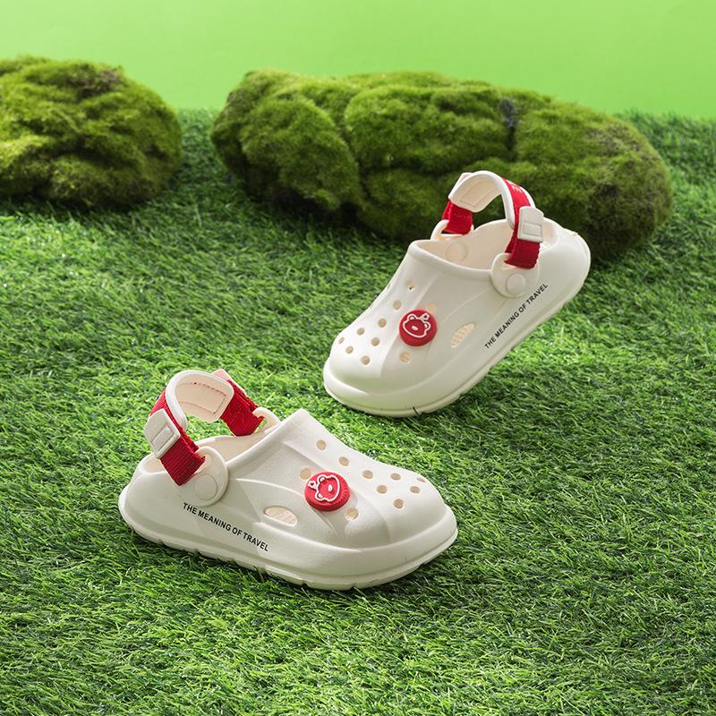 

Summer middle and older children s adult women s cool slippers men s hole sandals parent-child 22CM