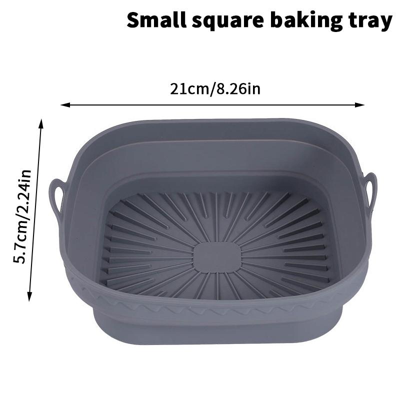 Foldable Air Fryer Silicone Mould Reusable Air Fryer Basket Food Safe Non Stick Air-Fryer Kitchen Accessorie Cooking Tool