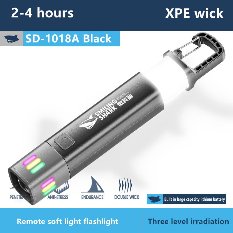 Zoomable Mini Flashlight with Hanging Hook Super Bright Rechargeable LED Light for Outdoor Camping