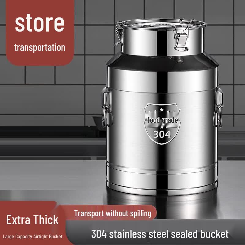 Lianmei 304 Stainless Steel Airtight Storage Bucket