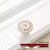 Ivory White Zinc Alloy Minimalist Round Pull Handle for Cabinets and Drawers