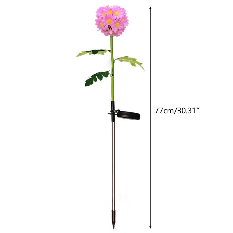 Creative Garden Yard Patio Decorative Solar Flower Lamp Waterproof Wireless LED Light Waterproof Lawn Outdoor Orname